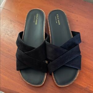 Cole Haan Black Suede Sandal